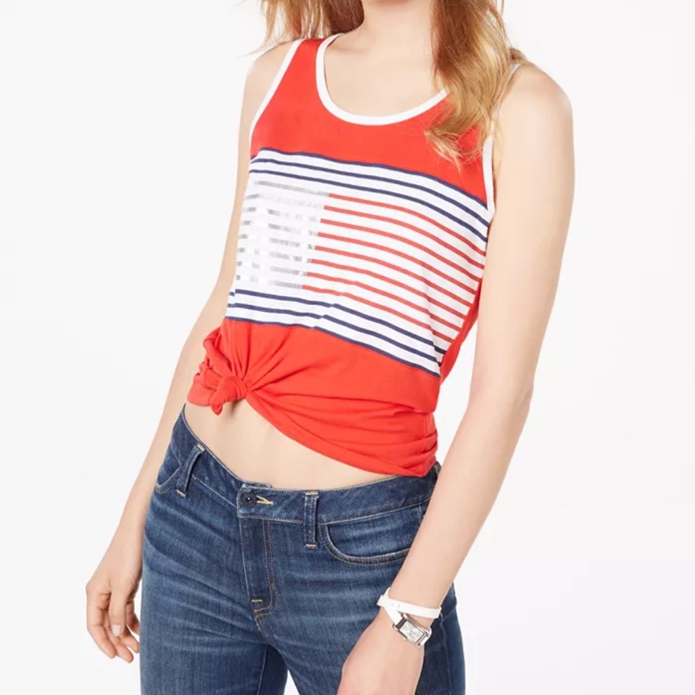 Tommy Hilfiger Sports Striped Knot Top